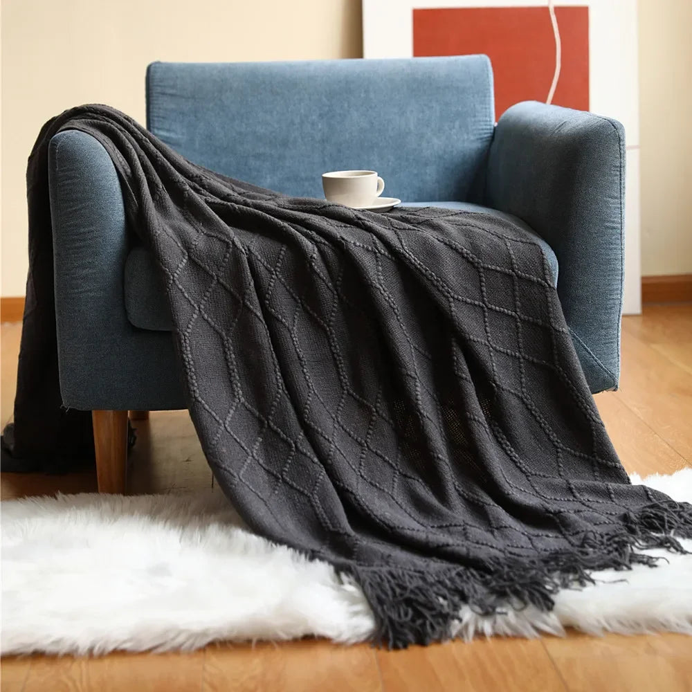 Knitted Throw Blanket