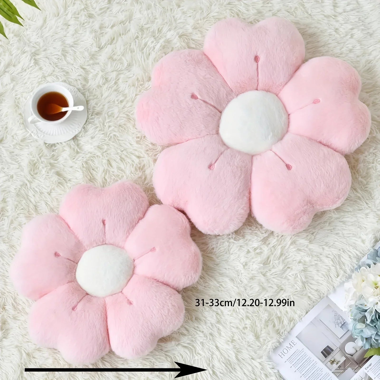 Soft Flower Throw Pillow