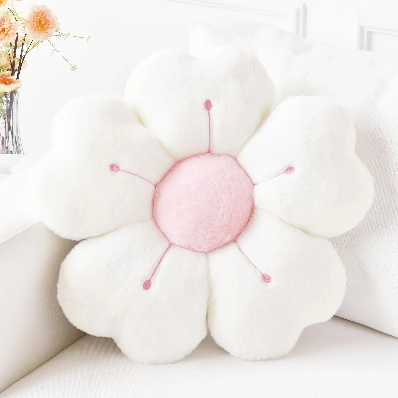 Soft Flower Throw Pillow