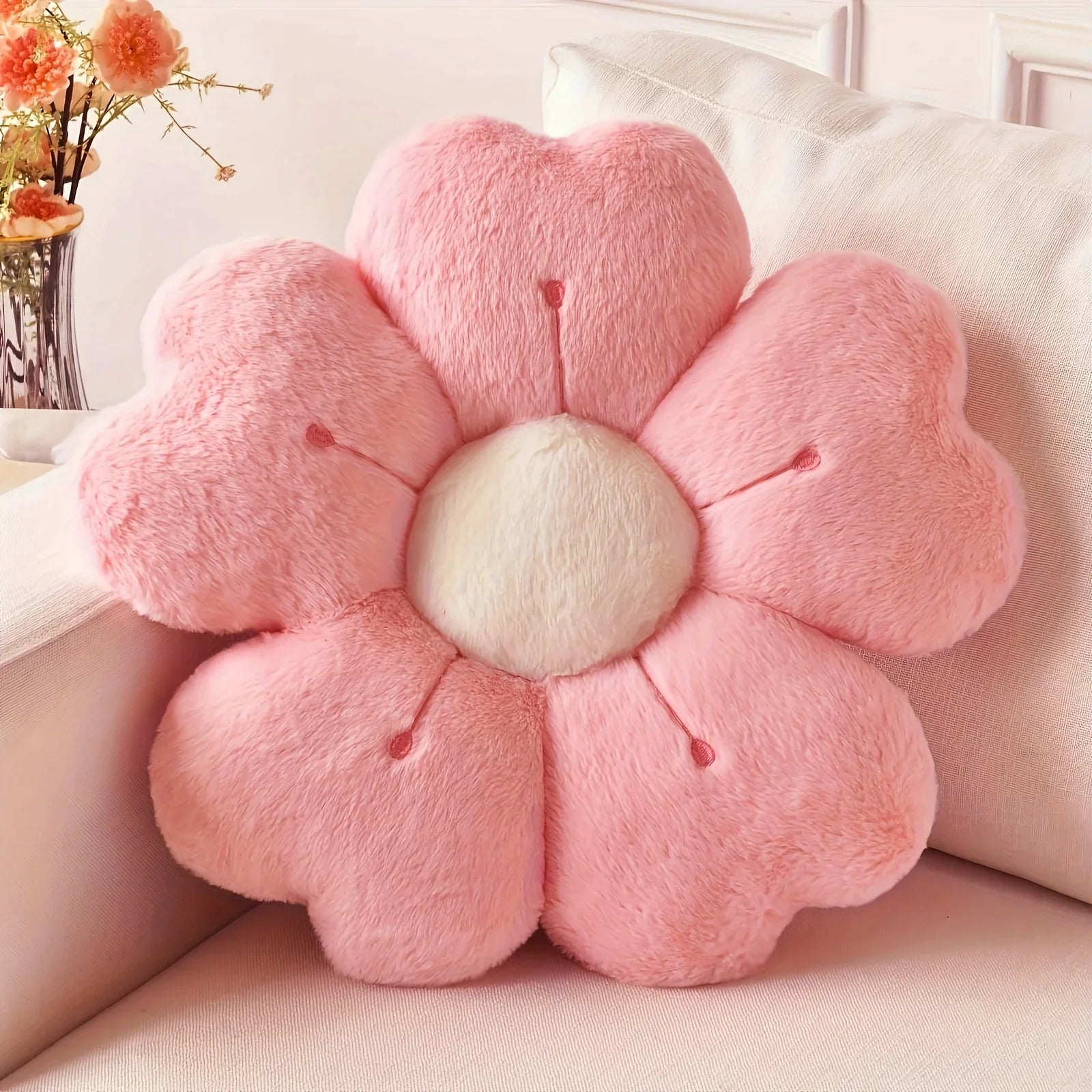 Soft Flower Throw Pillow