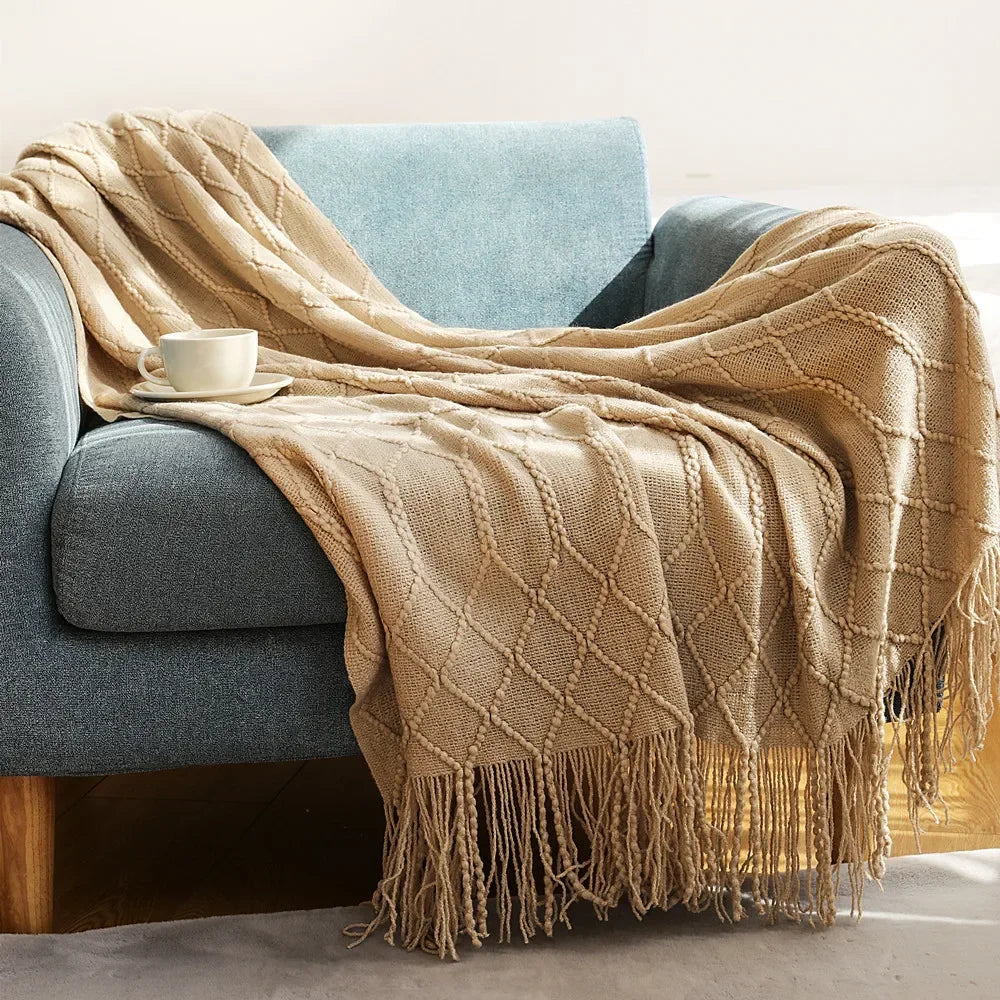 Knitted Throw Blanket
